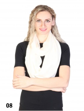 Solid Colour Loop Fashion Scarf